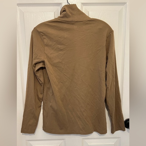 UNIQLO Women's Tan Long Sleeve Turtleneck Top Size L - Picture 2 of 5